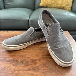 Vans for J.Crew Grey Canvas Slip-on